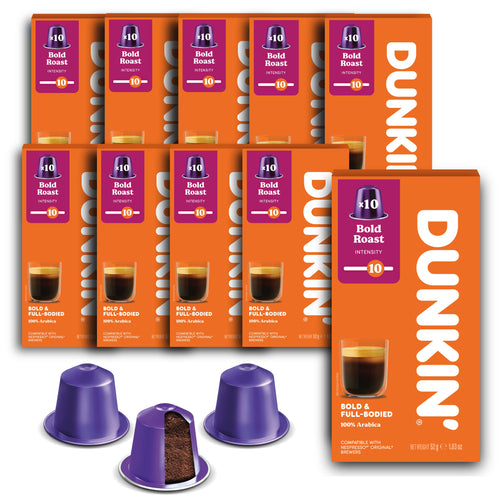 Dunkin' Bold Roast Coffee Capsules for Nespresso® 