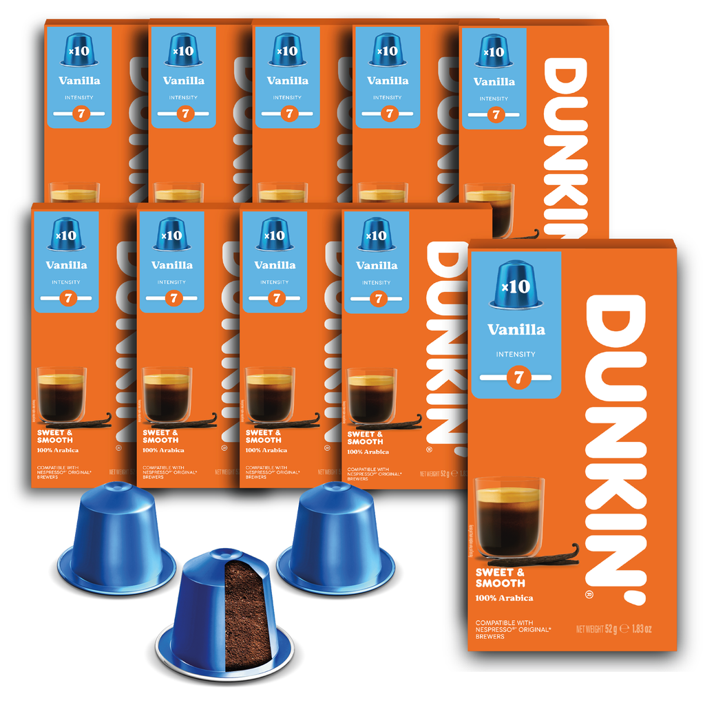 Dunkin' Vanilla Coffee Capsules for Nespresso® 
